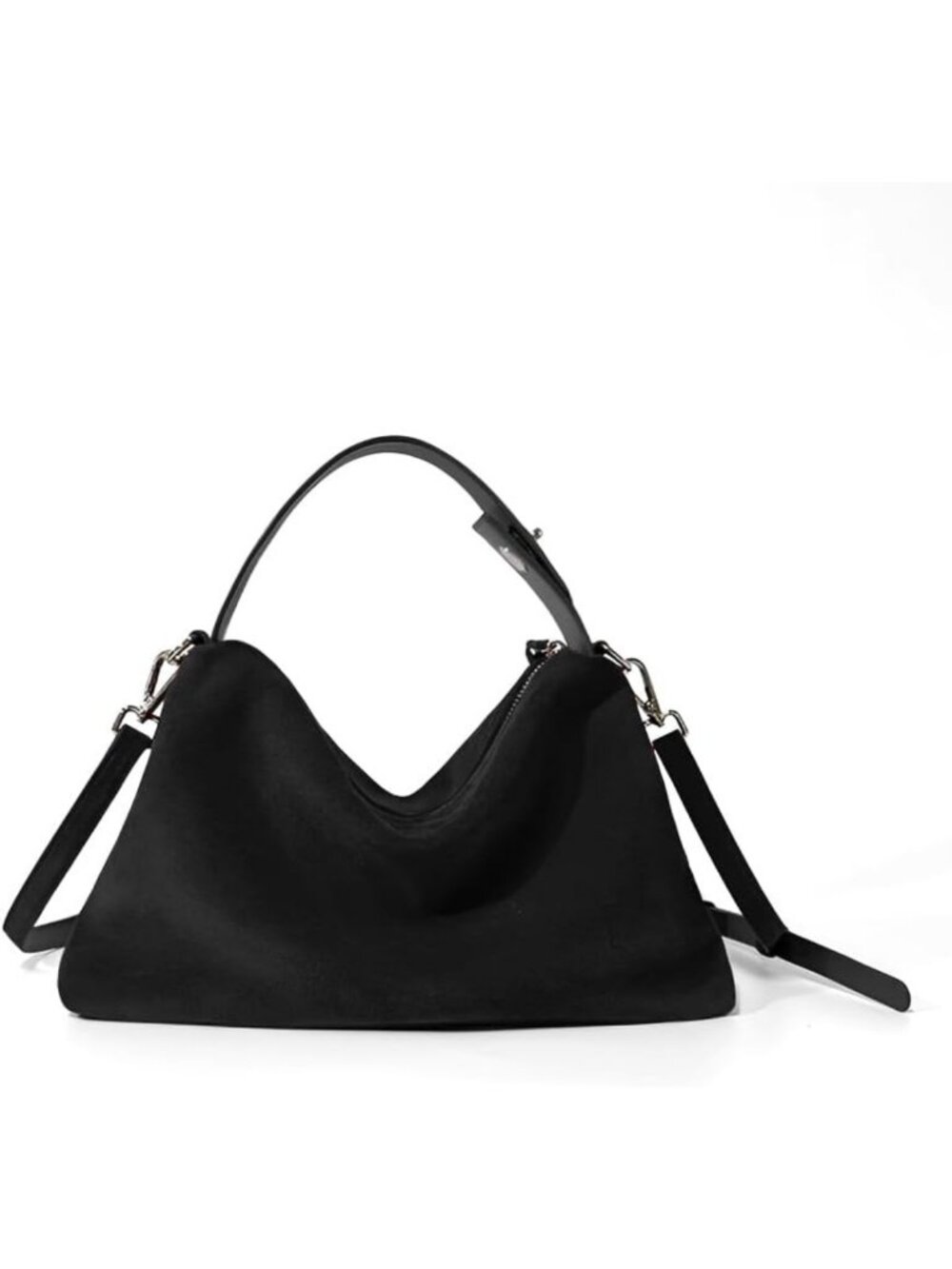 Chic Suede Tote Bag for Women | Adjustable Crossbody Satchel Hobo Purse